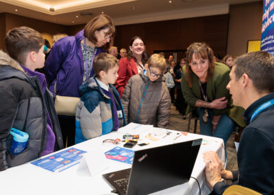 Students learning about the e-Waste Warriors project at the Green Kent School Awards
